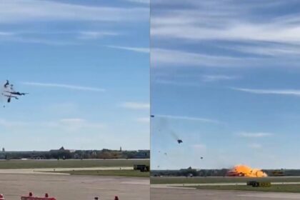 Aviones de guerra antiguos chocaron durante exhibición aérea en Dallas +VIDEOS