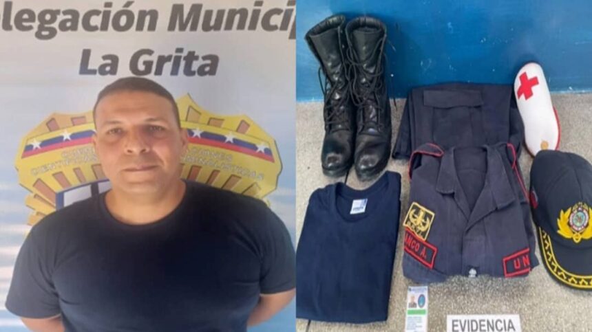 Las autoridades detuvieron a un hombre en la población de La Grita, estado Táchira, por usurpar funciones como bombero y dictar unos supuestos cursos de primeros auxilios