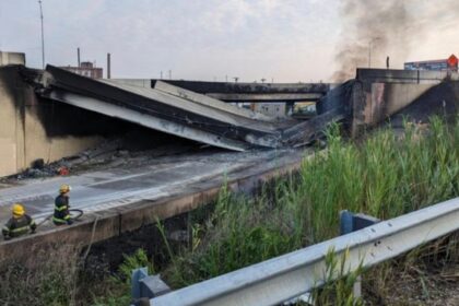 EN EEUU | Gandola se incendió y derrumbó tramo de autopista en Filadelfia +VIDEO