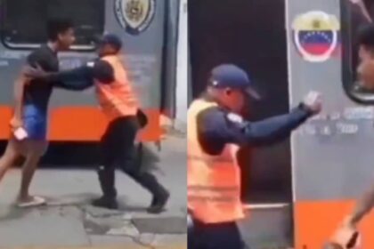 EN VIDEO | Fueron detenidos por cometer una infracción de tránsito y su violenta reacción se hizo viral