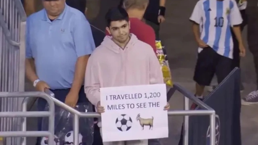 Viajó casi 2.000 kilómetros para ver a Messi con el Inter de Miami y su reacción al enterarse que no ha debutado se volvió viral