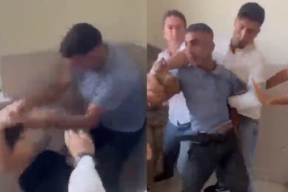 INDIGNANTE VIDEO: Hombre en Turquía golpeó a su hermana en una clase porque «no quiere que estudie»