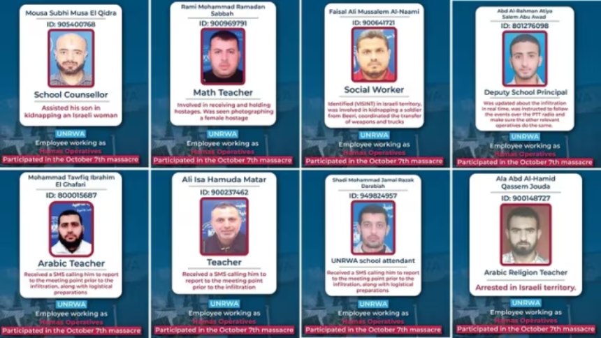 Estos serían los ocho empleados de la ONU que participaron en la masacre de Hamás en Israel