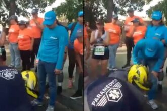 EN VIDEO: Corredor sufrió paro cardíaco durante el maratón CAF celebrado en Caracas este 17Mar
