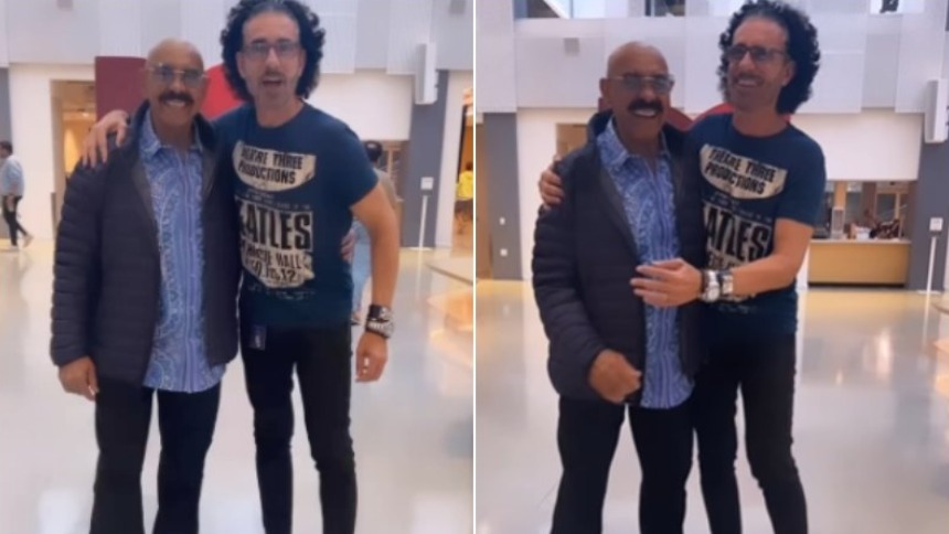 EN VIDEO | Oscar D'León y Miguel Varoni se encontraron y terminaron bailando al ritmo del "Pirulino" y sacudieron las redes