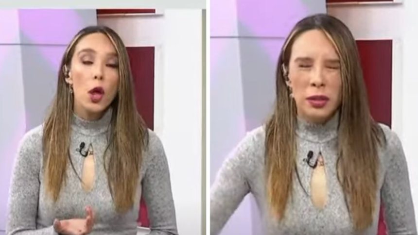 EN VIDEO: Presentadora de televisión se desmayó durante una transmisión